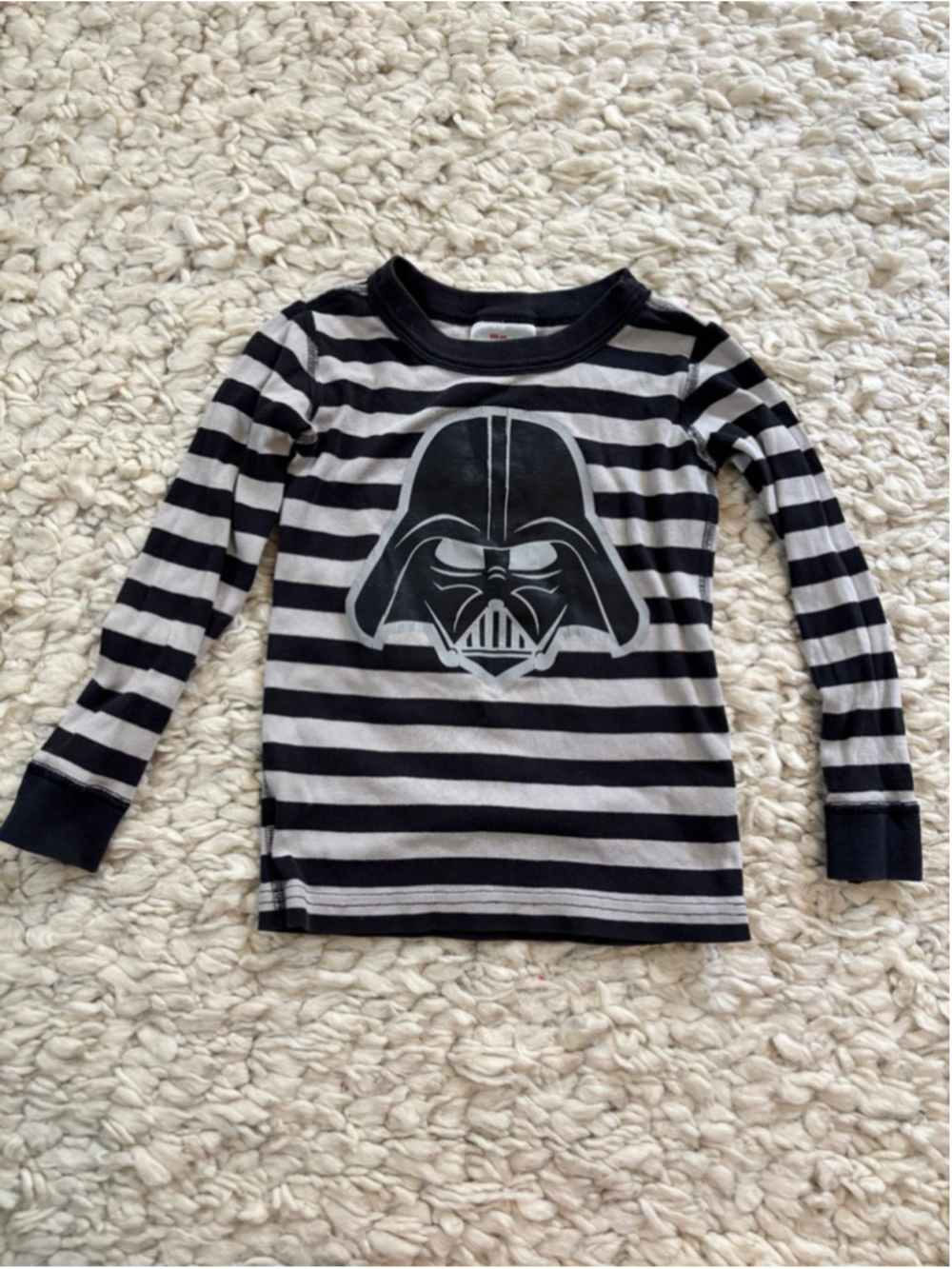 Boys Hanna Andersson Star Wars Darth Vader Black White Stripe Long Sleeve Tee 4